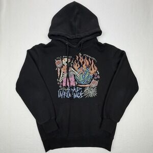 Massive Action Bad Influence Lonely Hearts Club Graphic Hoodie Black Mens Small